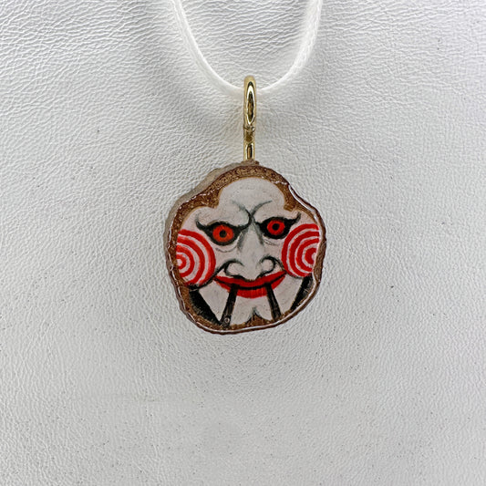 Saw Billy Wooden Slice Pendant