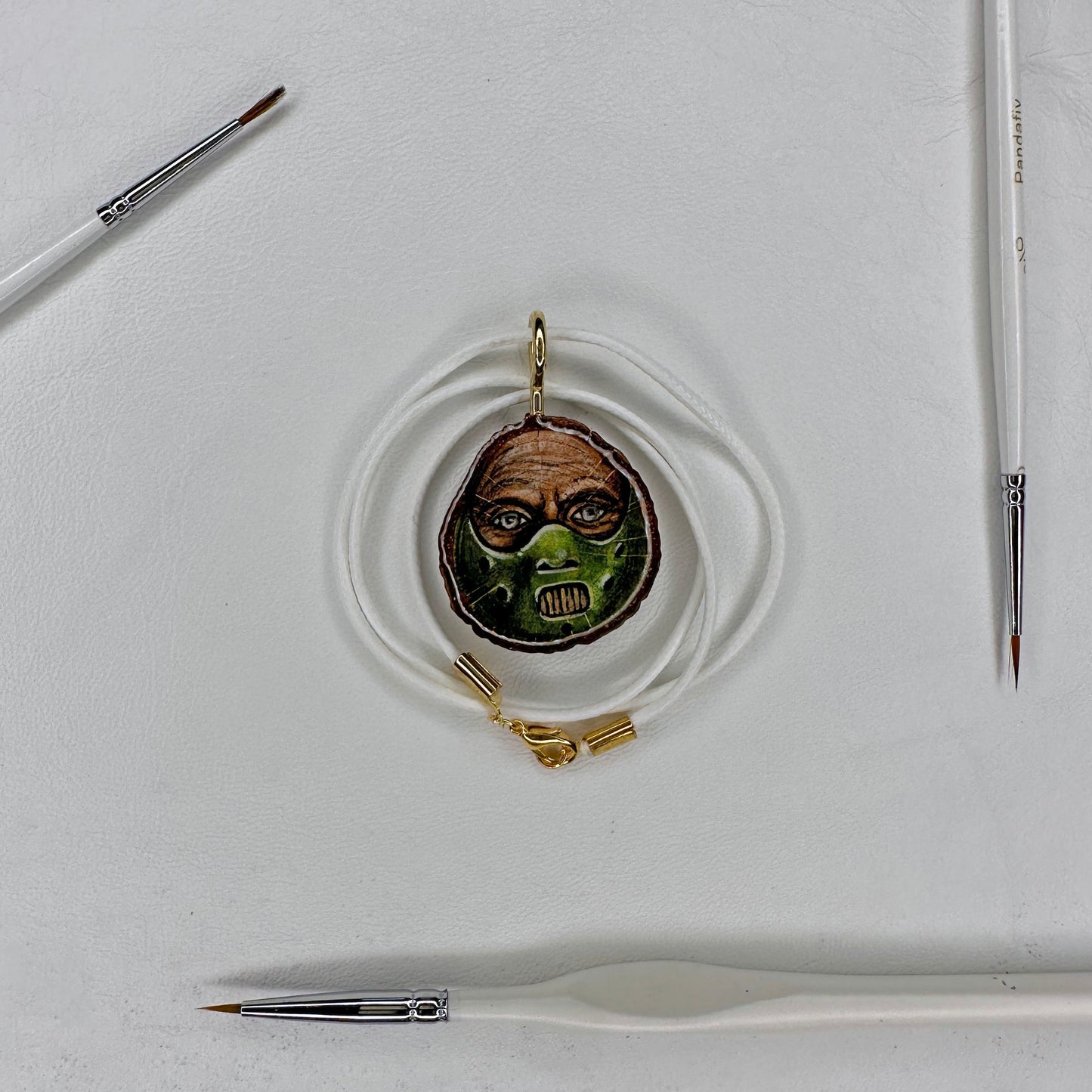 Silence Of The Lambs Hannibal Lector Wooden Slice Pendant