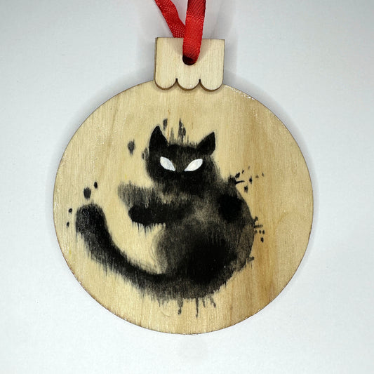 Splatter Cat Custom Ornament