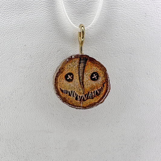 Trick Or Treat Sam Wooden Slice Pendant