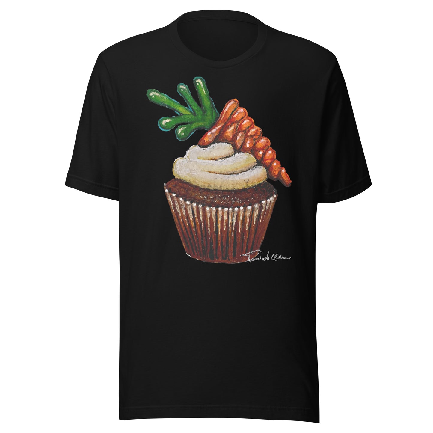Carrot Cupcake Crew Neck T-Shirt