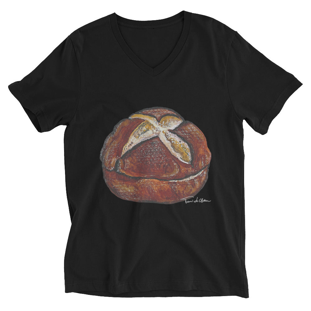 Pretzel Bun V-Neck T-Shirt
