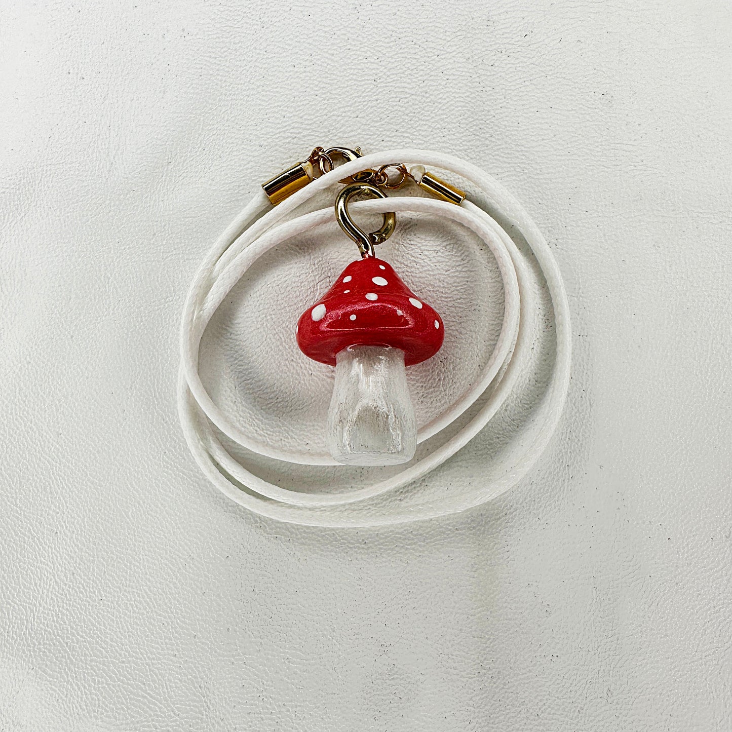 Amanita Muscaria Wooden Mushroom Pendant