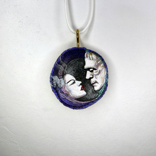 Frankie & His Bride Wooden Slice Pendant