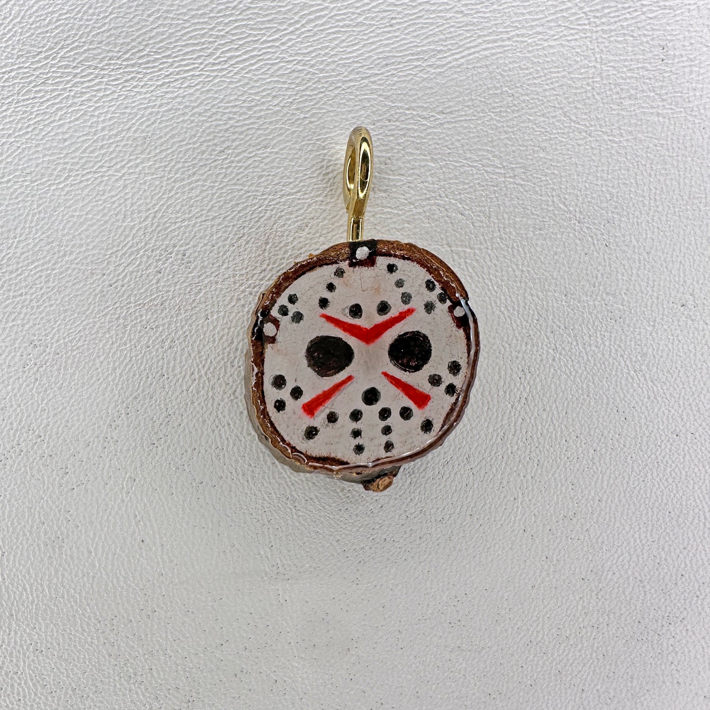 Friday The 13th Jason Voorhees Wooden Slice Pendant