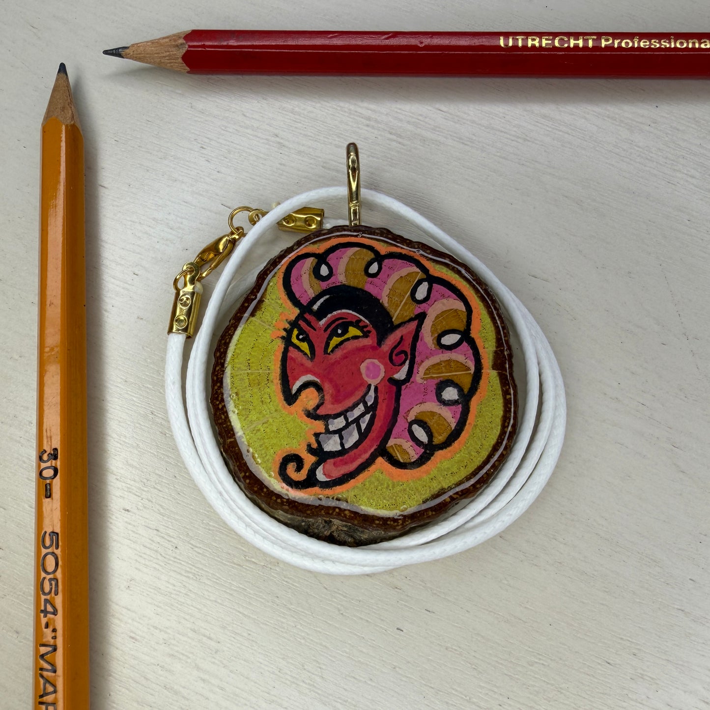 HIM Wooden Slice Pendant
