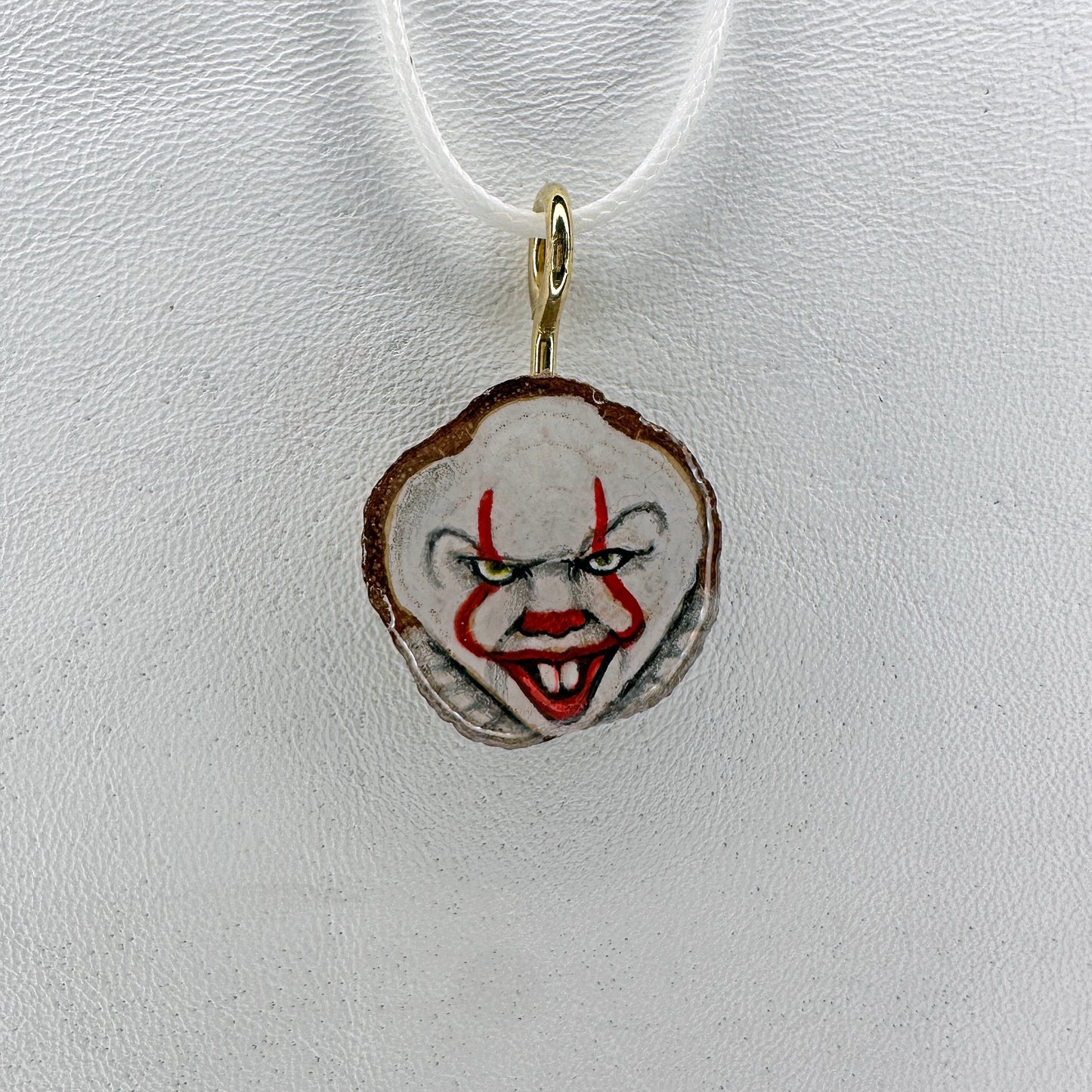 IT Pennywise Wooden Slice Pendant