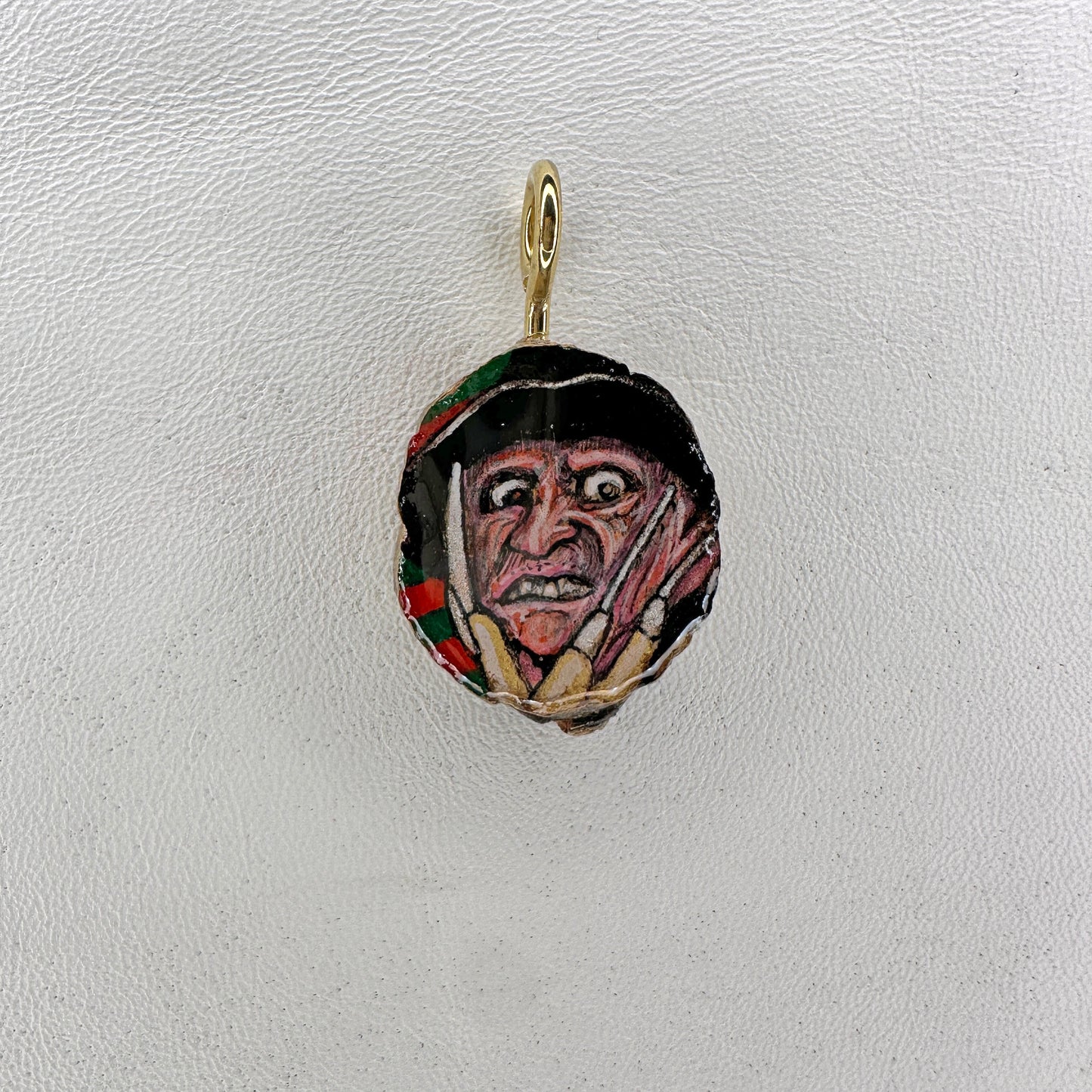 Nightmare On Elm Street Freddy Krueger Wooden Slice Pendant