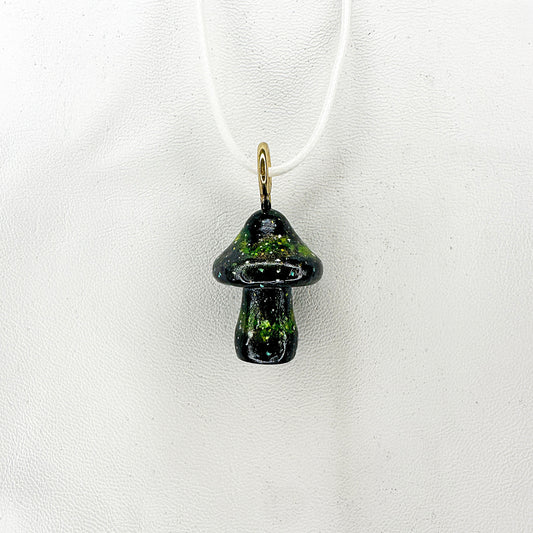Outer Space Wooden Mushroom Pendant