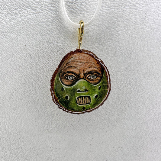 Silence Of The Lambs Hannibal Lector Wooden Slice Pendant