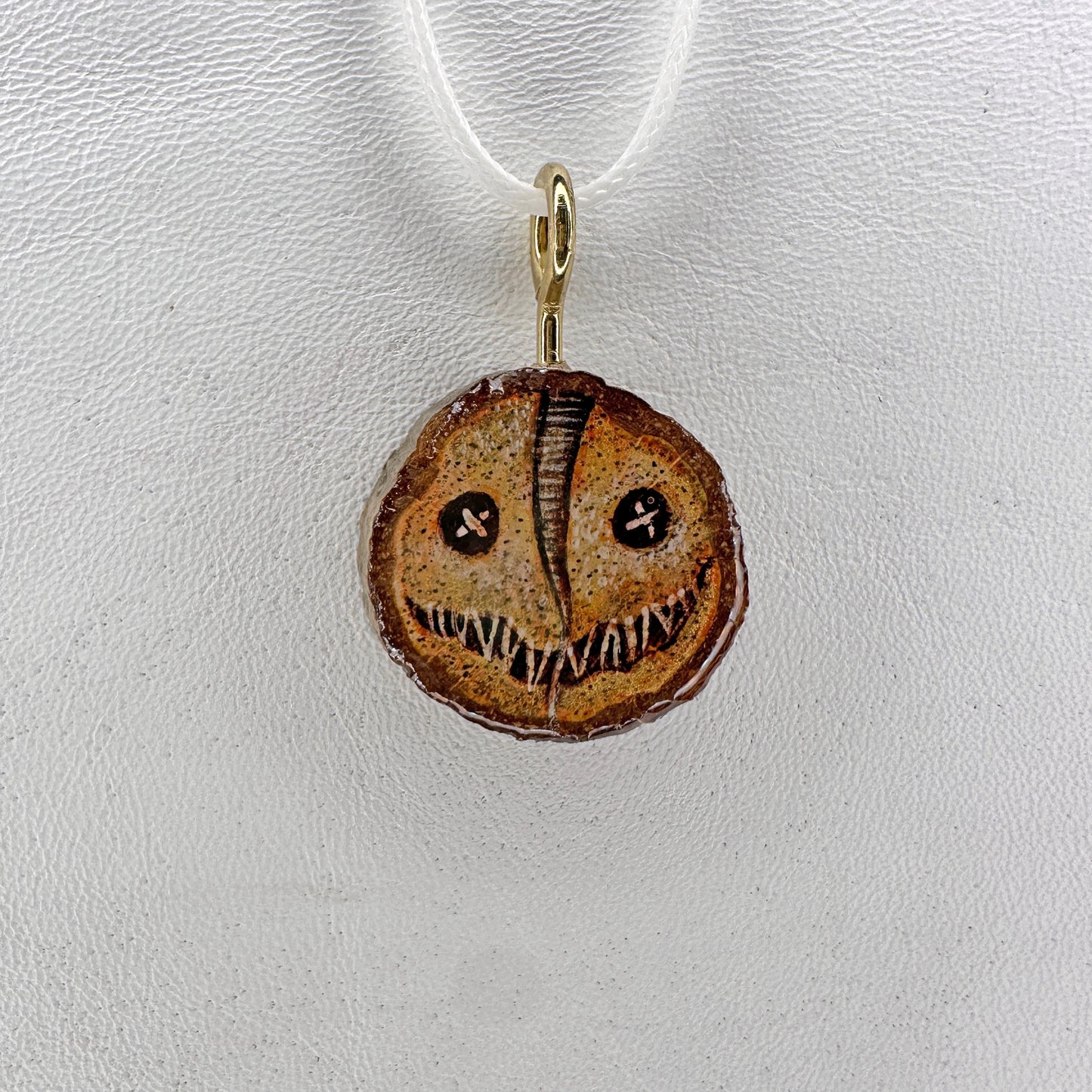 Trick Or Treat Sam Wooden Slice Pendant