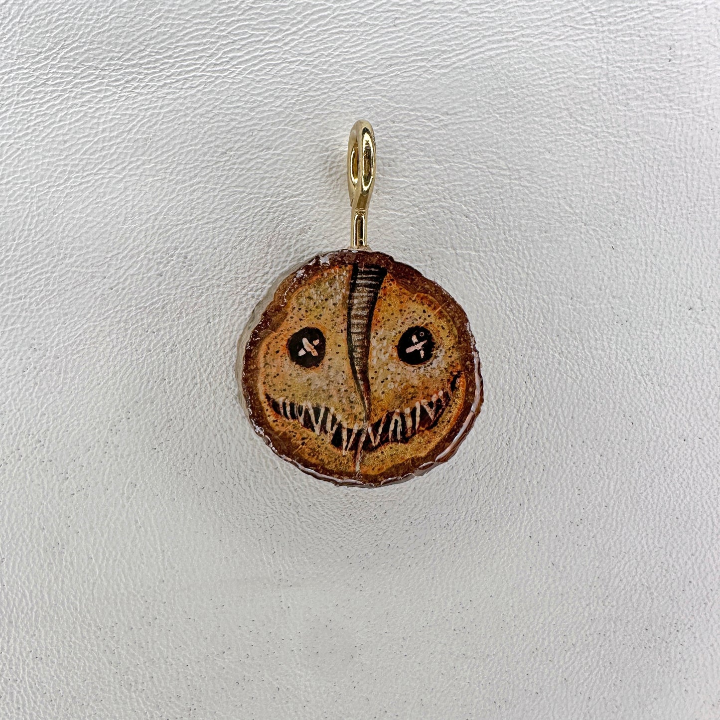 Trick Or Treat Sam Wooden Slice Pendant