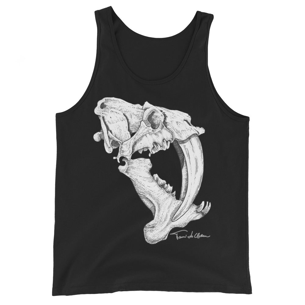 Saber Tooth Tiger Skull Tank Top