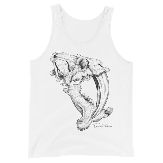 Saber Tooth Tiger Skull Tank Top