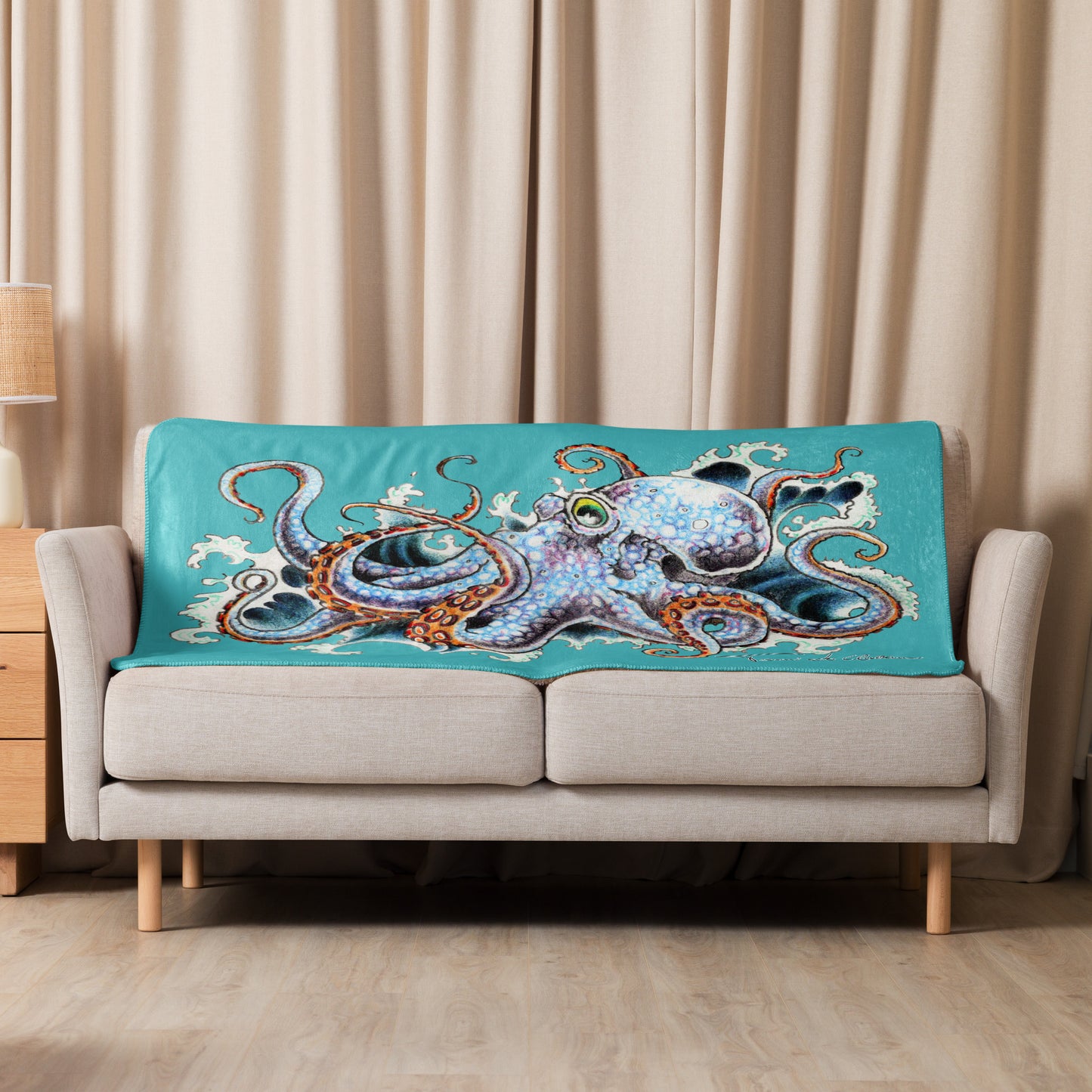 Octopus Sherpa Blanket