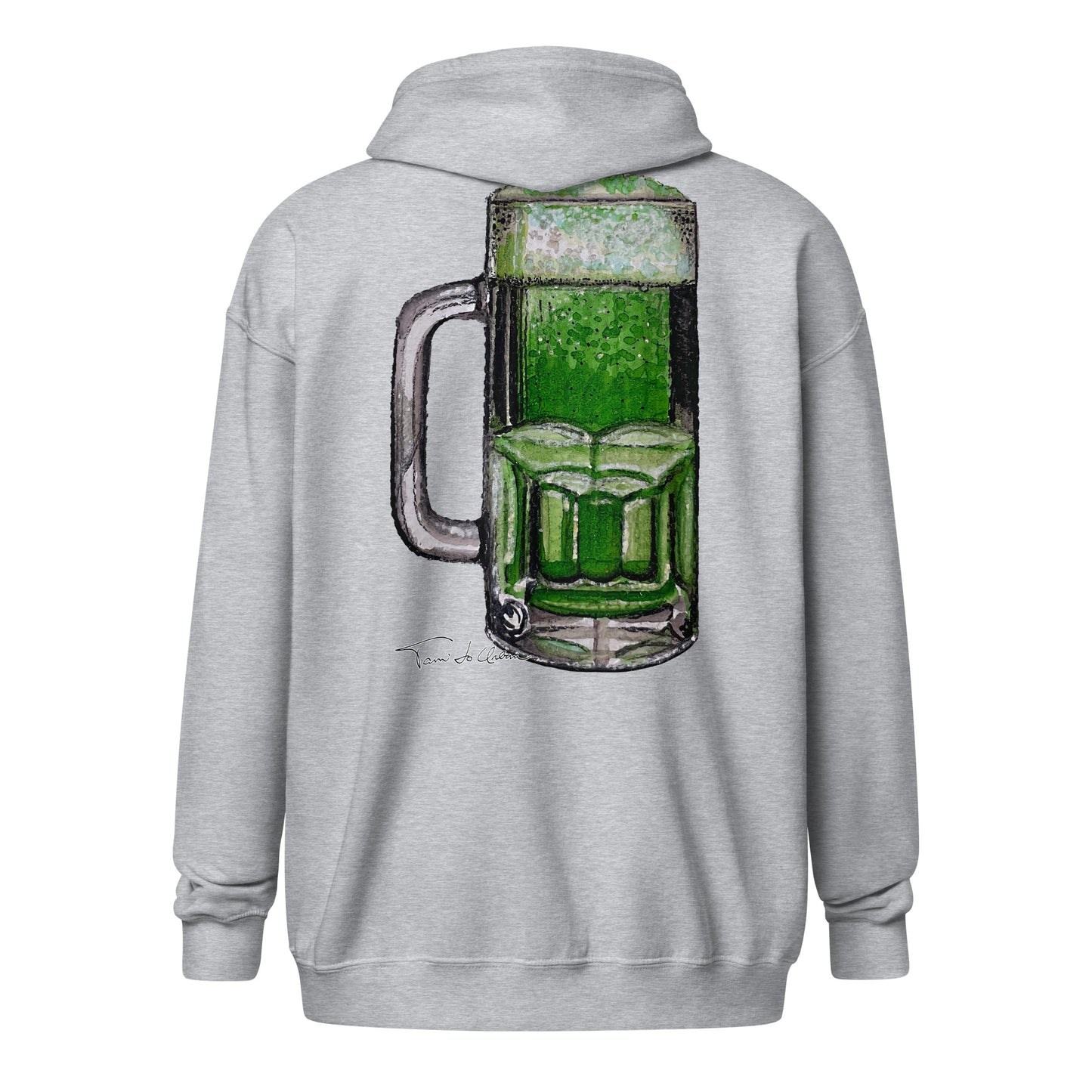 Green Beer Zip Hoodie