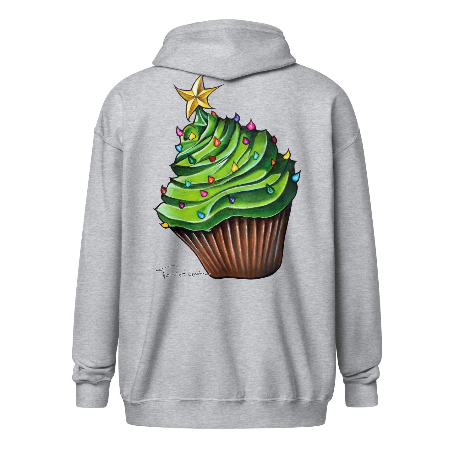 Christmas Cupcake Zip Hoodie