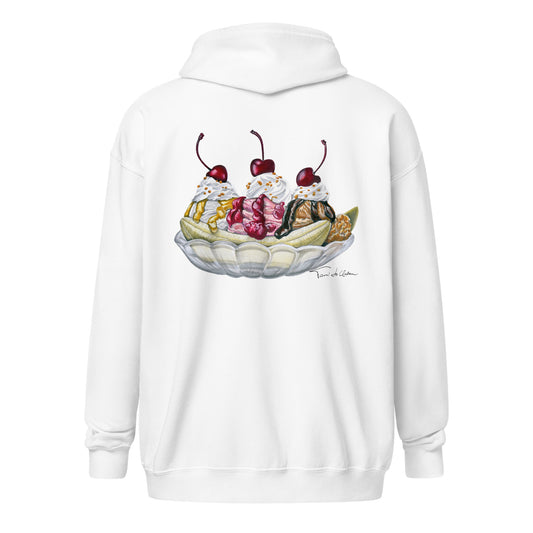 Neapolitan Banana Split Zip Hoodie