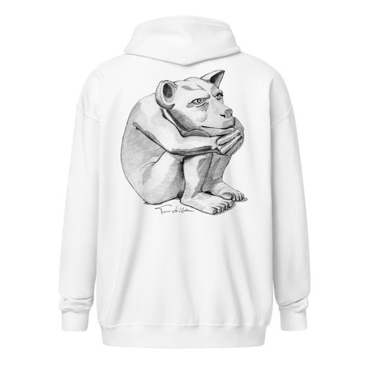 Gargoyle Crew Neck Zip Hoodie