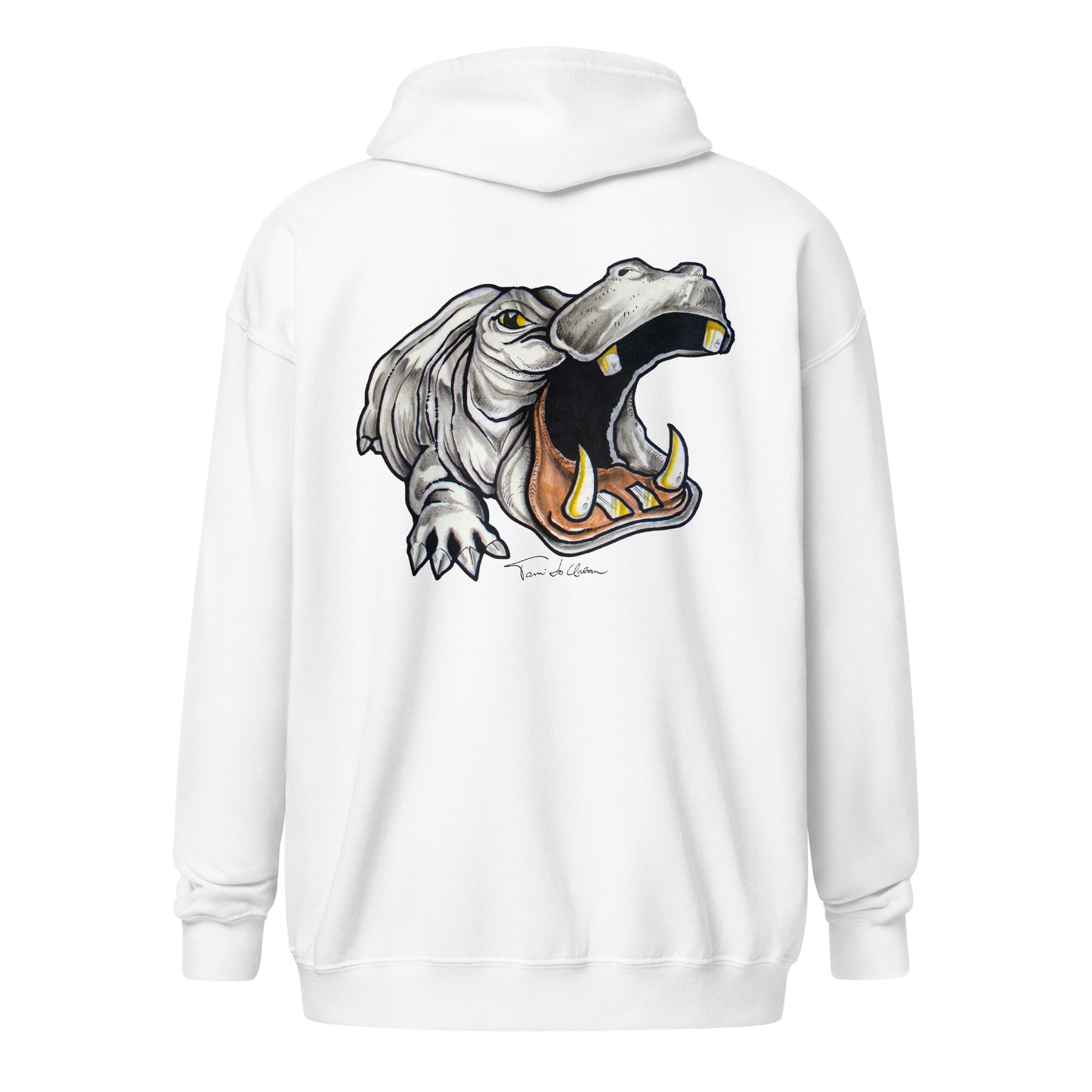 Hippopotamus Latin Zip Hoodie