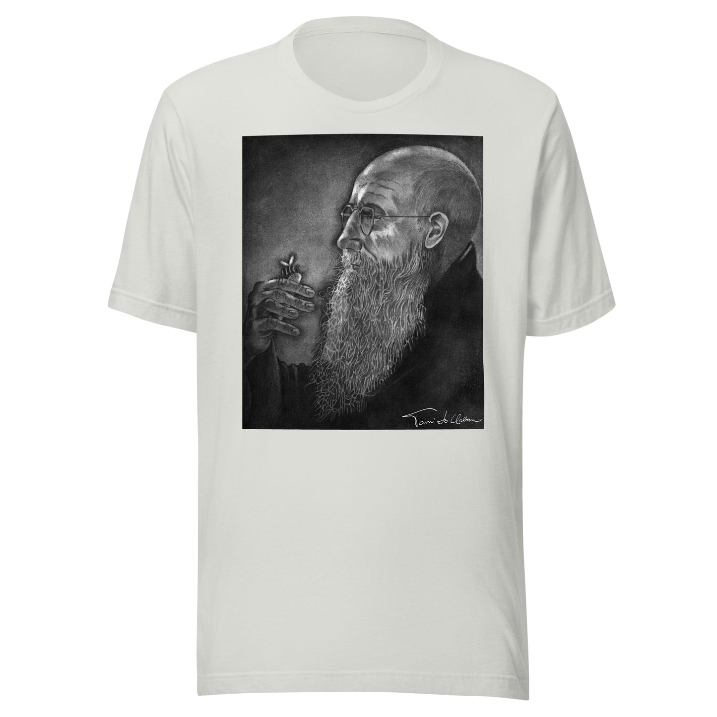 Father Solanus With A Bumblebee Crew Neck T-Shirt