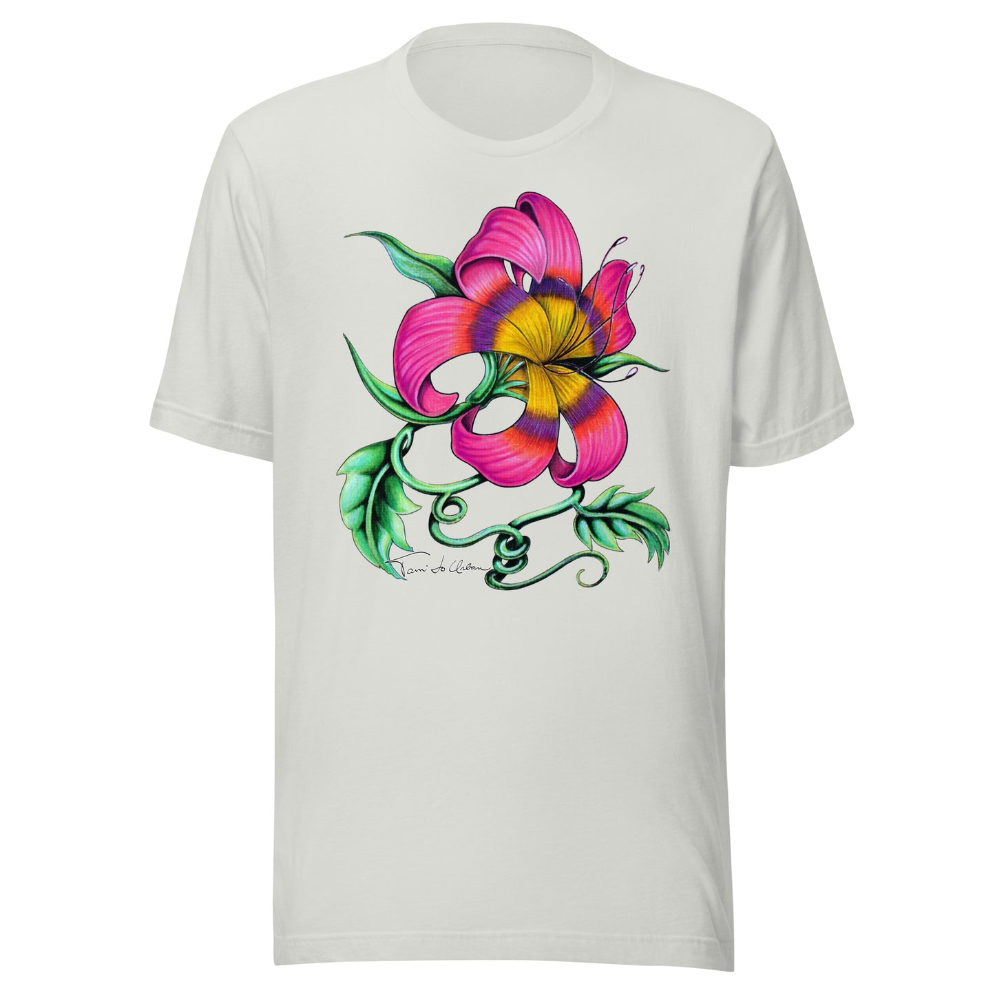 Hawaiian Flower Crew Neck T-Shirt