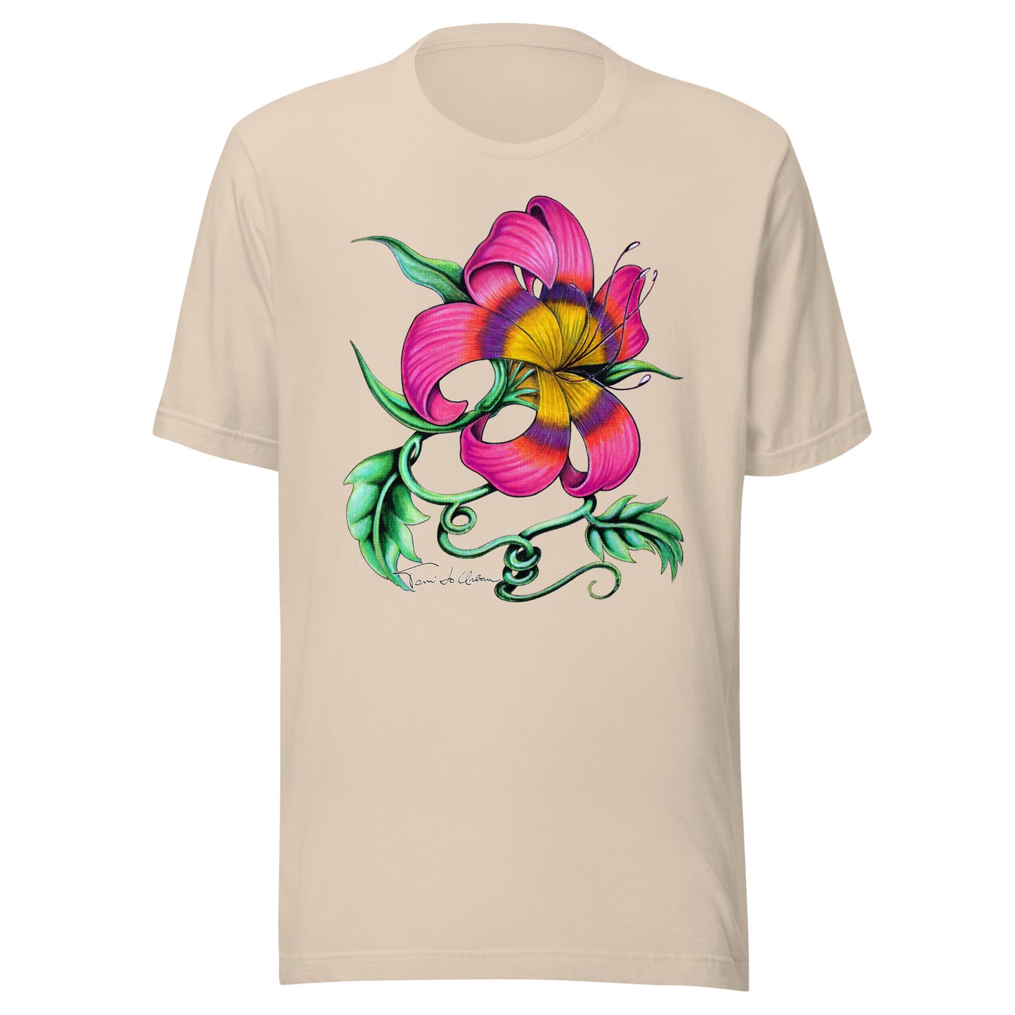 Hawaiian Flower Crew Neck T-Shirt