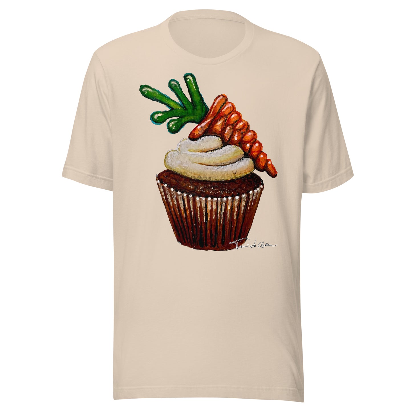 Carrot Cupcake Crew Neck T-Shirt