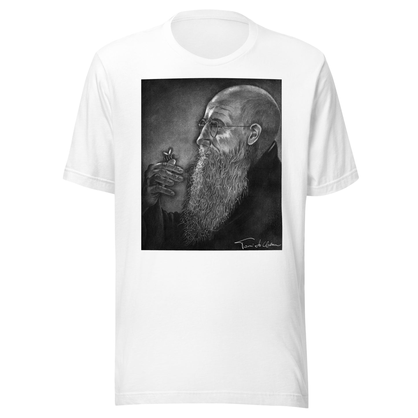 Father Solanus With A Bumblebee Crew Neck T-Shirt