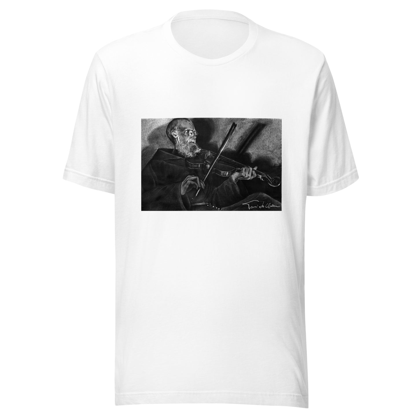 Father Solanus Playing His Violin Crew Neck T-Shirt