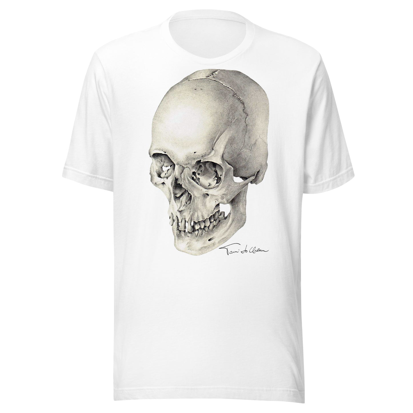 Skull Halftone Crew Neck T-Shirt