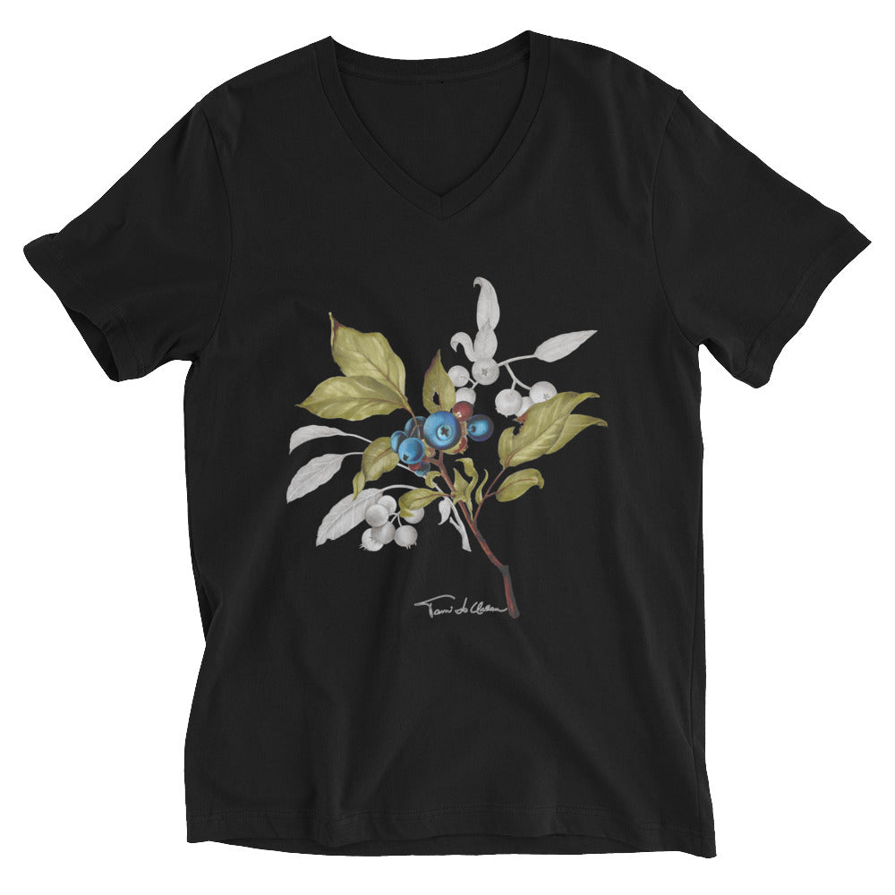 Blueberries V-Neck T-Shirt