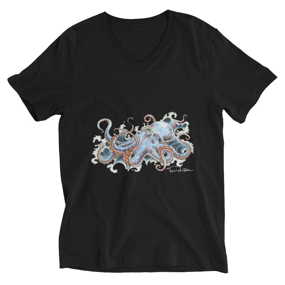 Octopus V-Neck T-Shirt