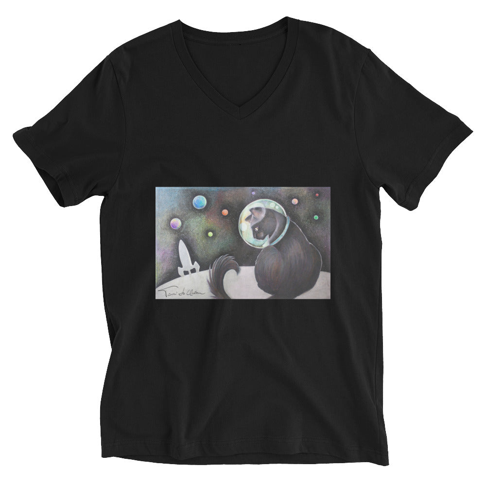 Catstronaut V-Neck T-Shirt