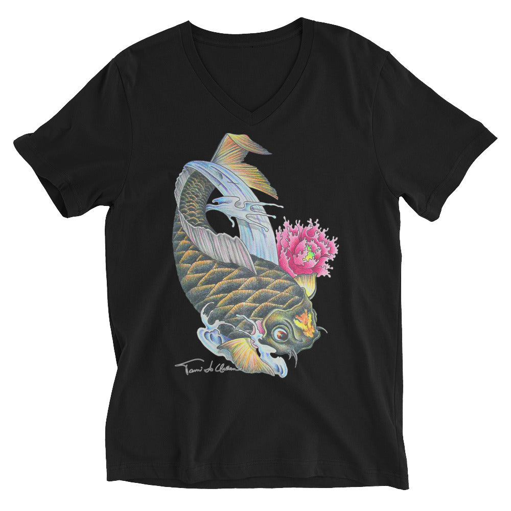 Koi Fish V-Neck T-Shirt