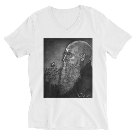 Father Solanus With A Bumblebee V-Neck T-Shirt