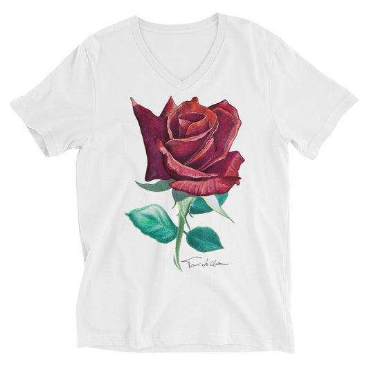 Red Rose Of Quarantine V-Neck T-Shirt