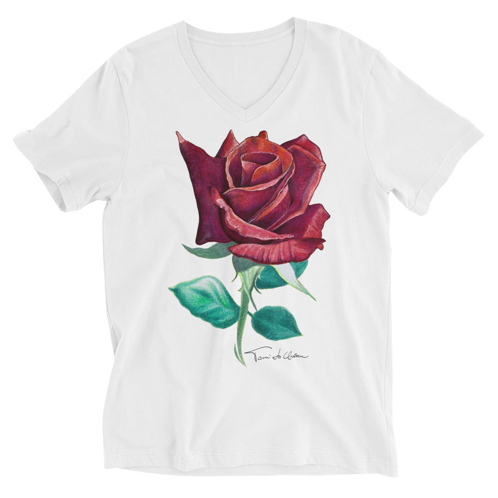 Red Rose Of Quarantine V-Neck T-Shirt