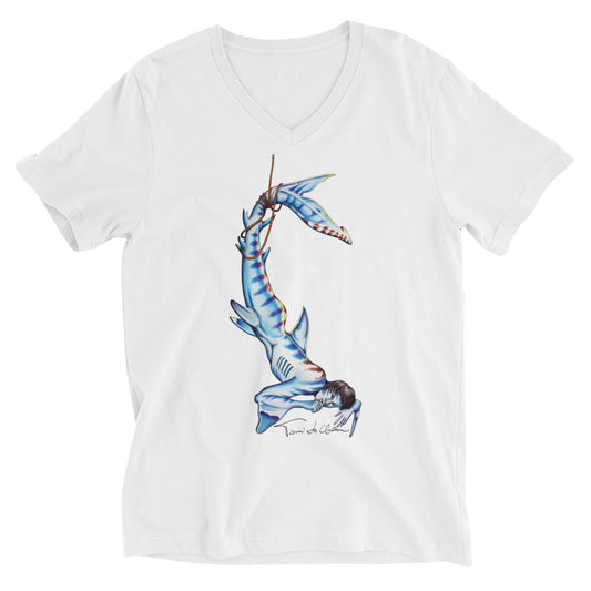 Shark Girl V-Neck T-Shirt