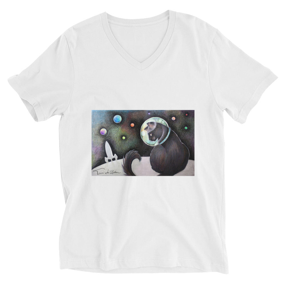 Catstronaut V-Neck T-Shirt