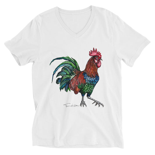 Red Rooster V-Neck T-Shirt