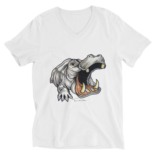 Hippopotamus Latin V-Neck T-Shirt